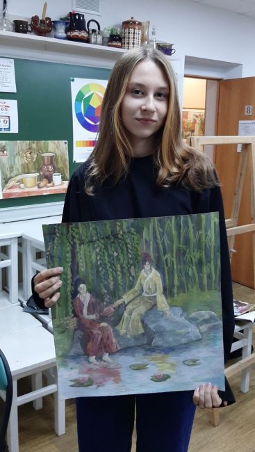 Учащаяся ухтинской Детская художественная школа Анна Канева